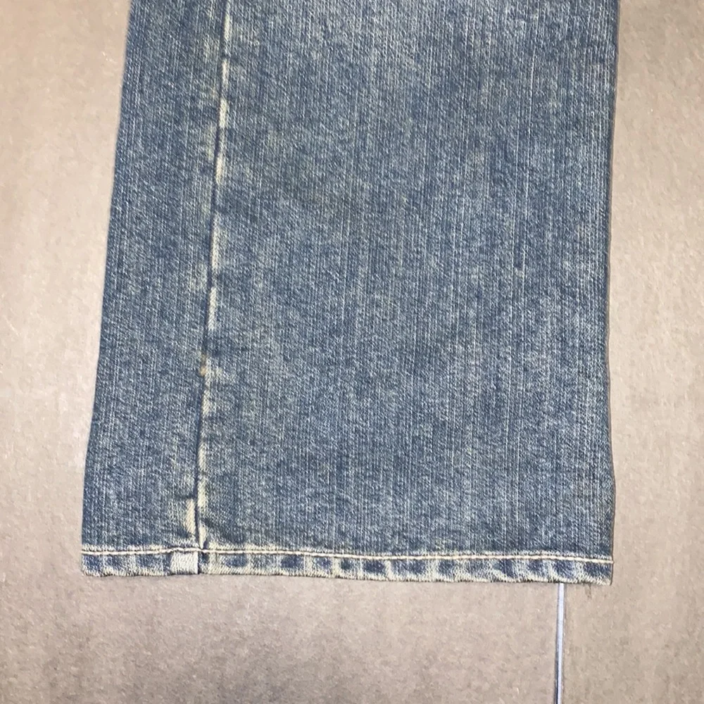 Hollywood The Jean People Size 16 Low Boot Cut Faded Denim Jeans - Picture 12 of 14